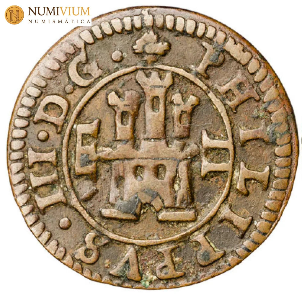 1607. Felipe III. Segovia. 2 maravedís. MBC+. Buen ejemplar