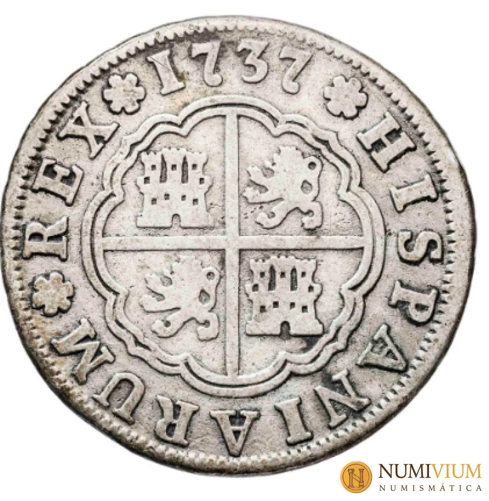 1737. Felipe V. Madrid. JF. 2 reales.