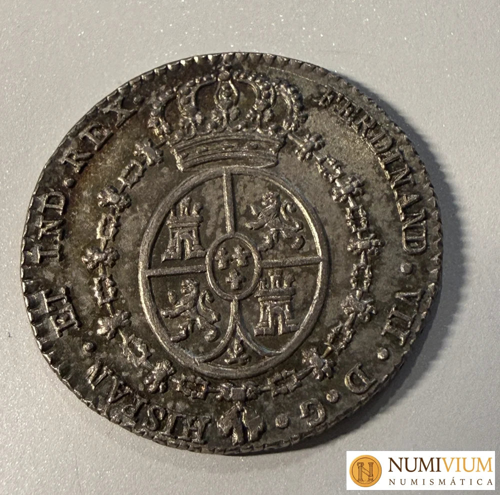 1808. Fernando VII. Madrid. Medalla de Proclamación. Módulo 1 real.