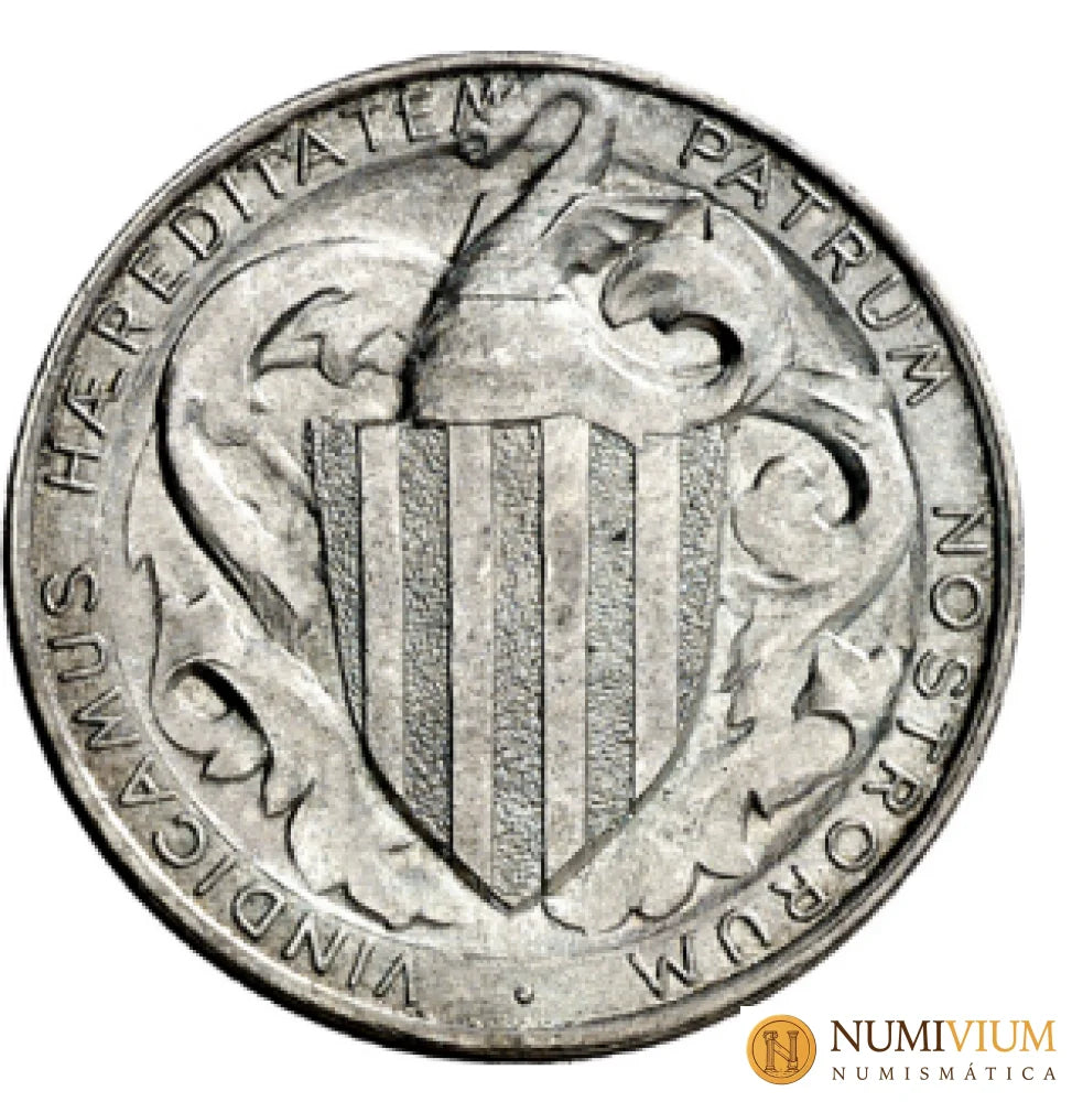 1900. Unió Catalanista. Barcelona. Vallmitjana. 1 peseta. Plata. Bella. EBC+ 1 peseta