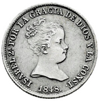 Isabella II (1833-1868). 1 Real. Madrid 1848. MBC+