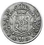 Isabella II (1833-1868). 1 Real. Madrid 1848. MBC+