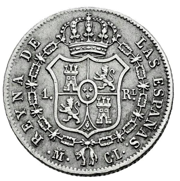 Isabella II (1833-1868). 1 Real. Madrid 1848. MBC+