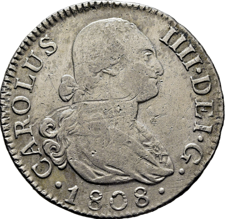 CHARLES IV. Madrid. 2 reales. 1808. AI. MBC/MBC+