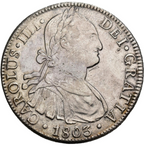 CHARLES IV. 8 reales. 1803. Mexico. FT. MBC+
