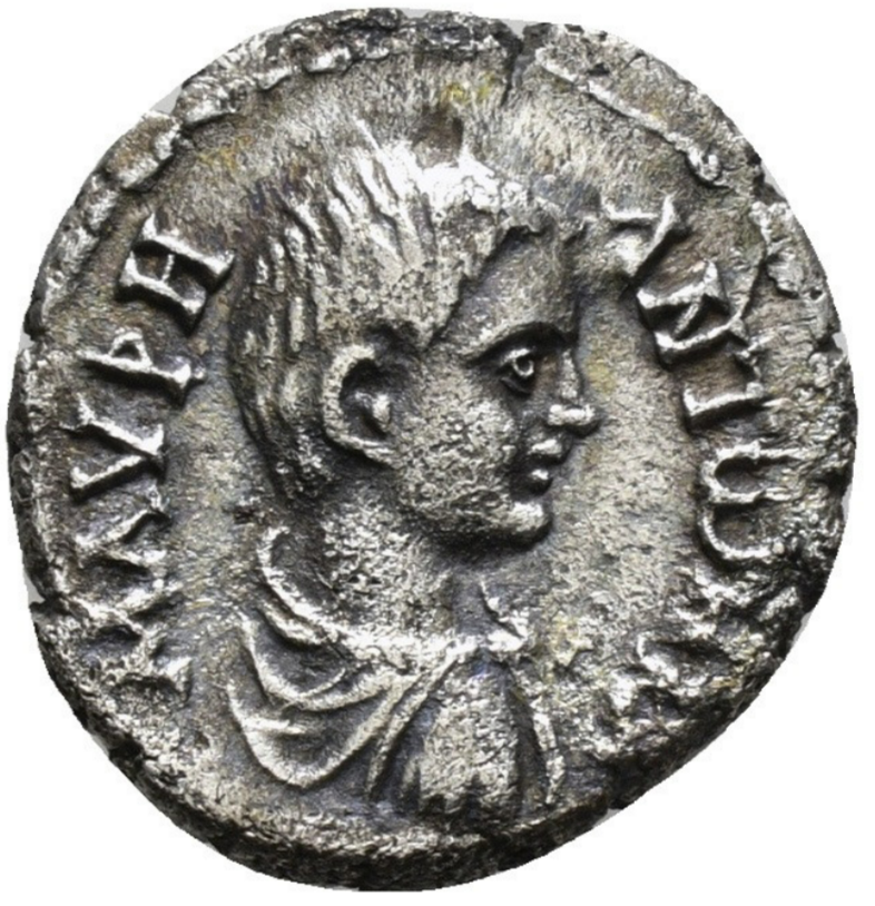 Caracalla (Caesar, 196–198). Drachma. Cappadocia. Caesarea. Year 5 of the reign of Septimius Severus.