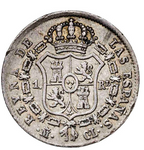 Isabella II. 1 Real. Madrid. 1848. Very Good Condition. Beautiful Tone.
