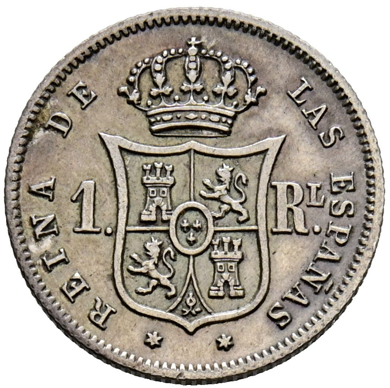 ISABEL II (1833-1868). 1 Real. Madrid. 1862. EBC-.