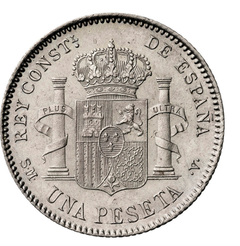 Alfonso XIII. 1 peseta. Madrid. 1900. EBC