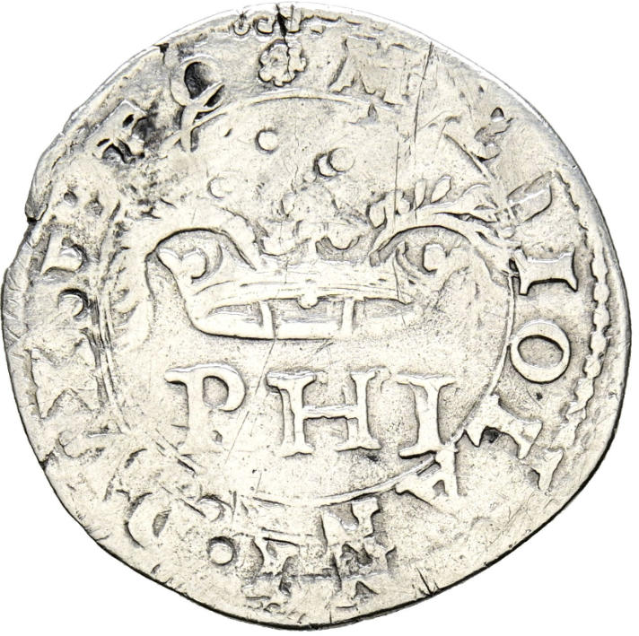 FELIPE II (1556-1598). 5 Sueldos. Milán. Muy rara