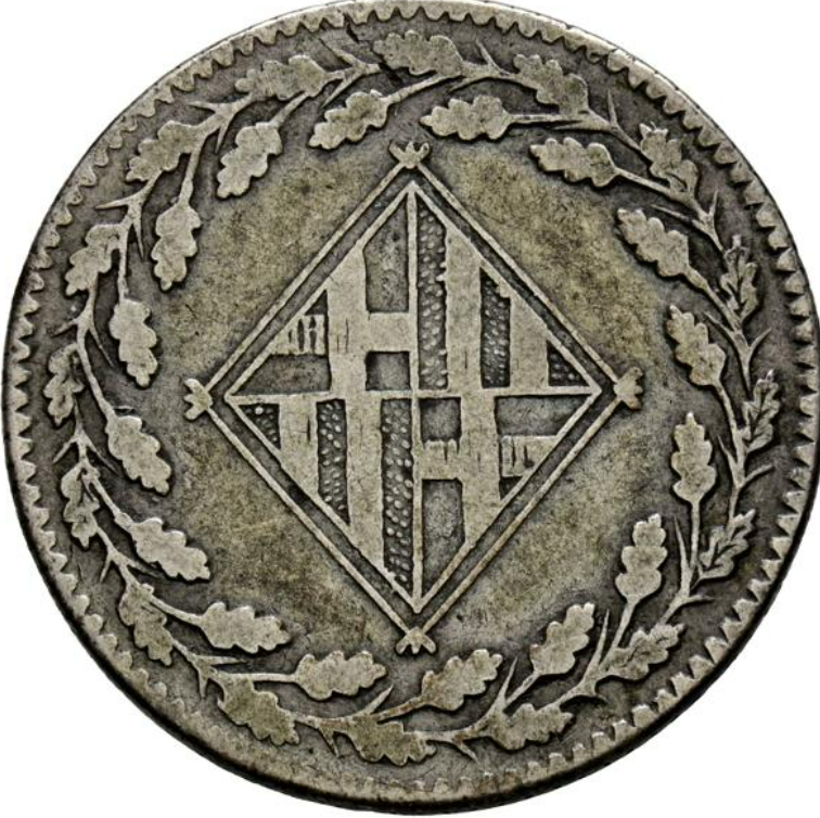 JOSÉ NAPOLEÓN (1808-1813). 1 Peseta. Barcelona. 1813