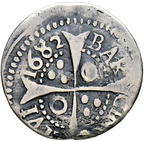 CARLOS II (1665-1700). 1 Croat. 1682. Barcelona.