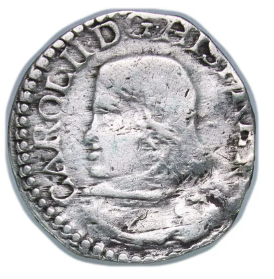 Carlos II. 1 Croat. Barcelona. 1693. Variante de busto