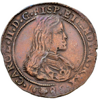 Carlos II (1665-1700). Jetón. 1685. Bruselas.