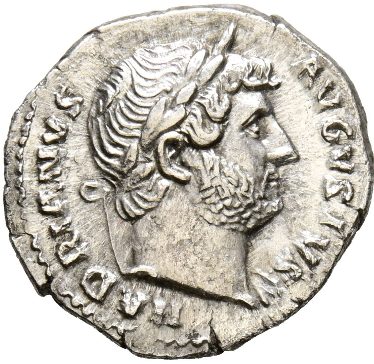 ADRIANO (117-138). Denario. RIC 846. MBC+