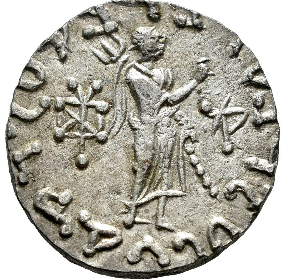 Indoescitas. AZES I. Tetradracma. 58-12 a.C. Ghandara Occidental.