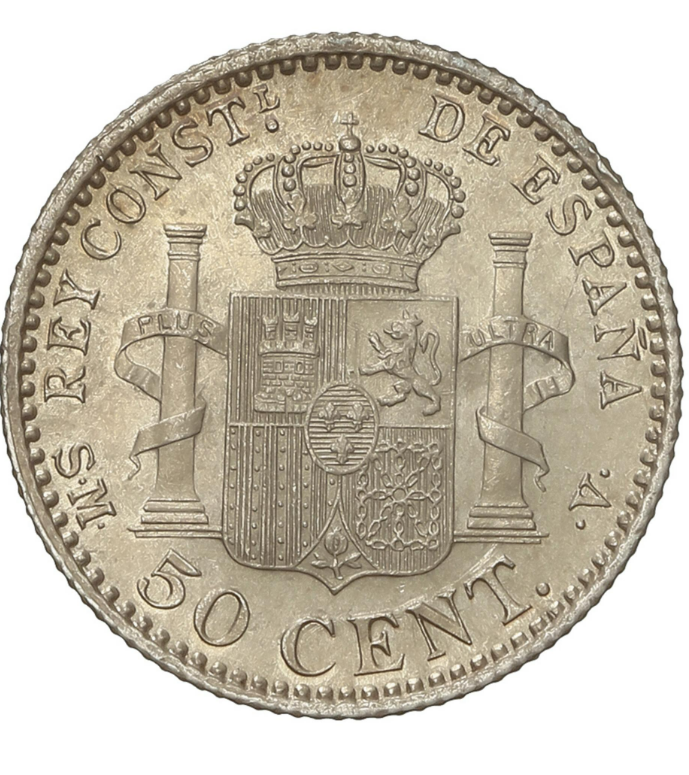 ALFONSO XIII. 50 Céntimos. 1900 (*0-0). S.M.-V.