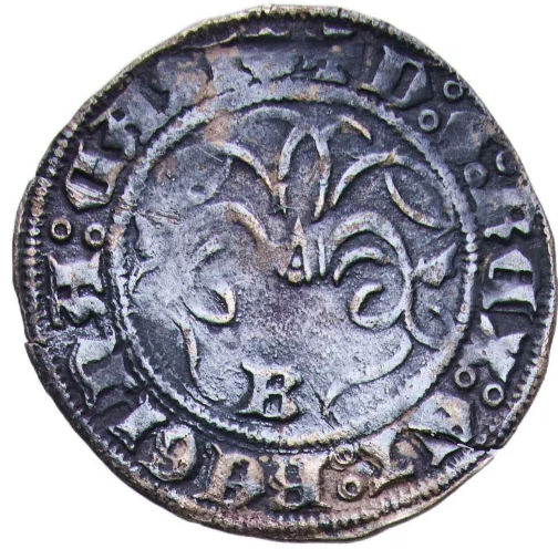 FERNANDO E ISABEL (1497–1504). ½ Real, ceca de Burgos. Very fine.