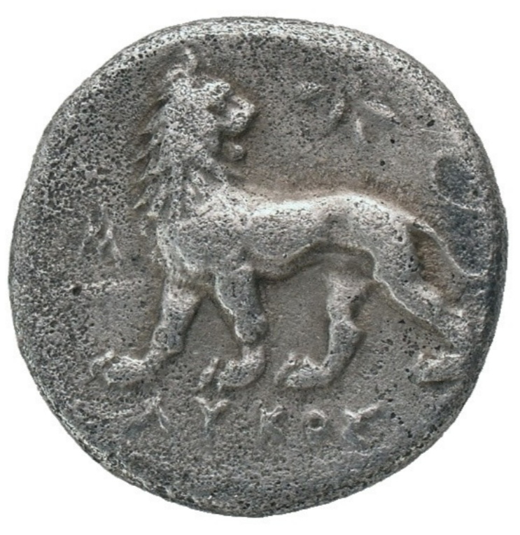 IONIA. Mileto. (c. 350-325 a.C.). AR Dracma, magistrado Lykos.
