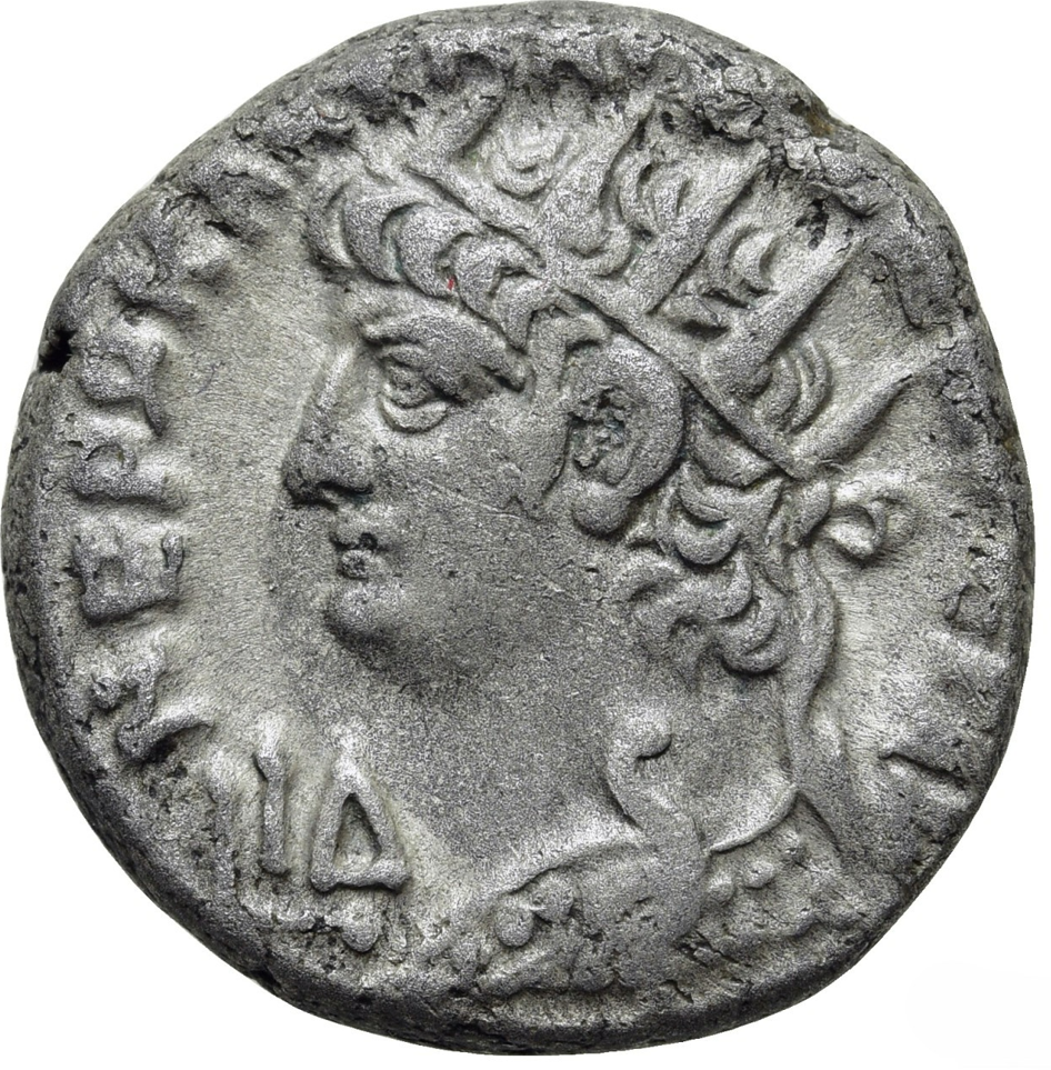 NERÓN (54-68). EGIPTO. Alejandría. Tetradracma. Fechada año RY 14 (67/68 d.C.). MBC+