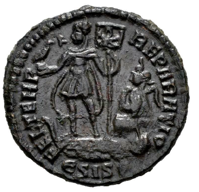 CONSTANTIUS II. Follis. 337-361 AD Siscia. (Ric-243). EBC/EBC-