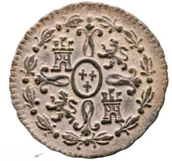 Charles III (1759-1788). 2 maravedís, copper. Milled in Segovia, 1778. EBC-