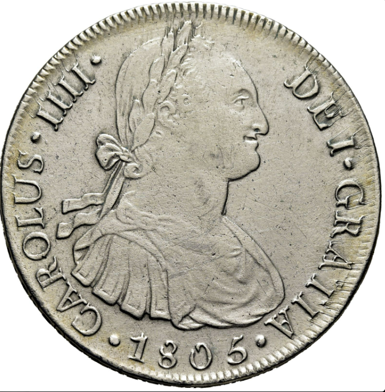 CHARLES IV. Lima. 8 reales. 1805. JP. EBC+