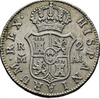 CHARLES IV. Madrid. 2 reales. 1808. AI. MBC/MBC+