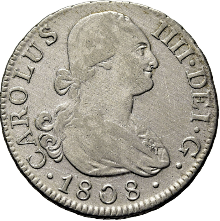 CARLOS IV. Madrid. 2 reales. 1808. IG. MBC+/EBC-