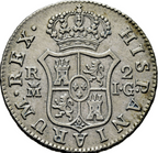 CHARLES IV. Madrid. 2 reales. 1808. IG. EBC+. Attractive specimen.