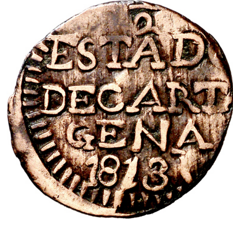 FERNANDO VII. 2 reales. 1813. Cartagena de Indias. Rara. MBC+