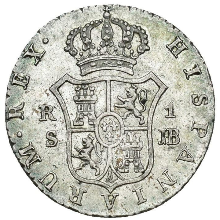 FERNANDO VII. 1 Real. Sevilla. 1833. JB. Pátina. Escasa así. EBC-/MBC+