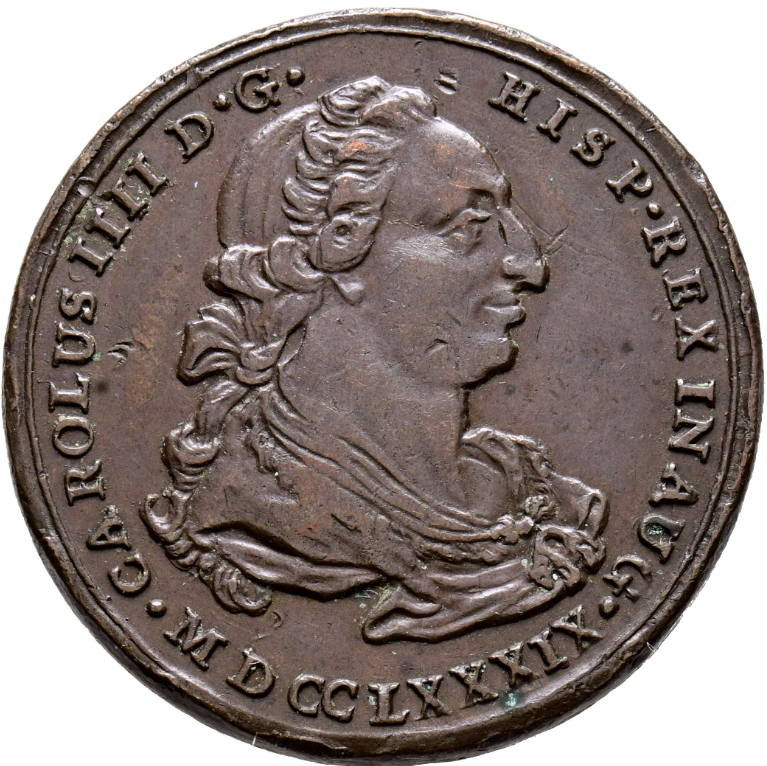CHARLES IV (1788-1808). Proclamation Medal in Carmona (Seville). 1789. MBC+