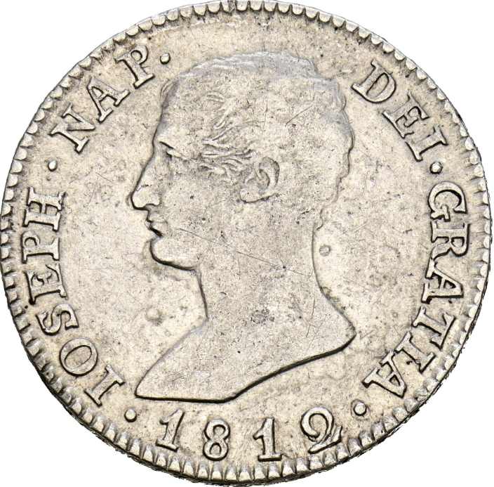 JOSÉ NAPOLEÓN (1808-1813). 4 Reales. 1812. Sevilla. LA. MBC. Escasa