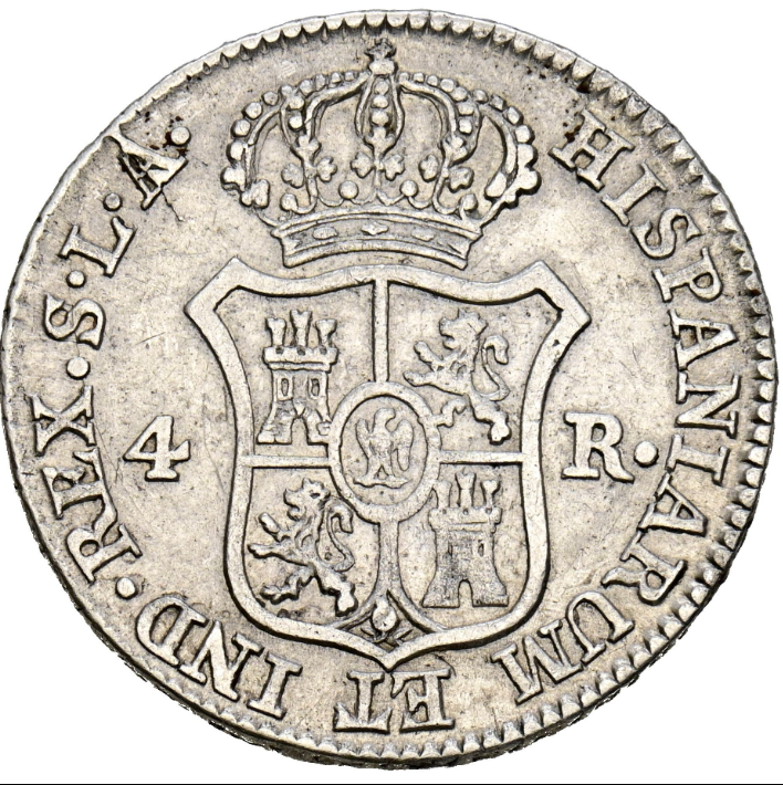 JOSÉ NAPOLEÓN (1808-1813). 4 Reales. 1812. Sevilla. LA. MBC. Escasa