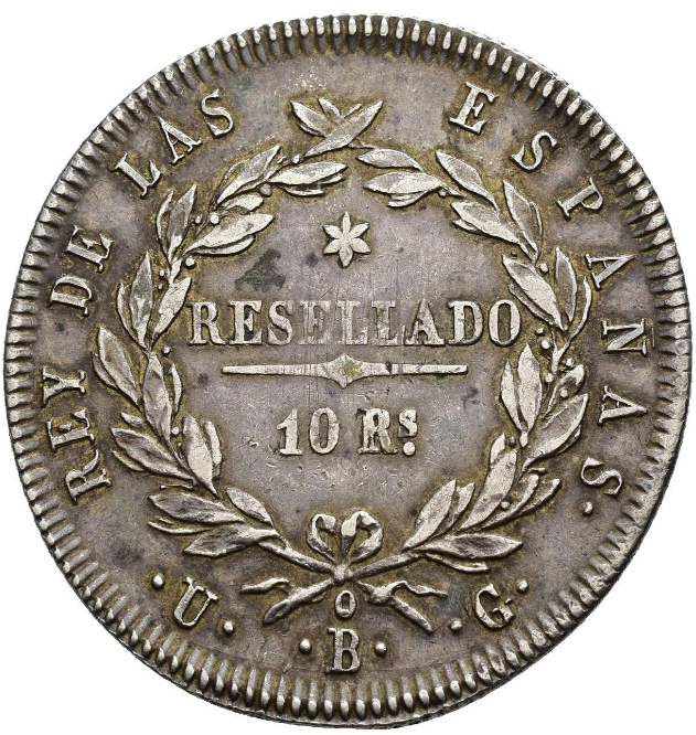 FERNANDO VII. 10 reales. 1821. Bilbao. UG. MBC/MBC+