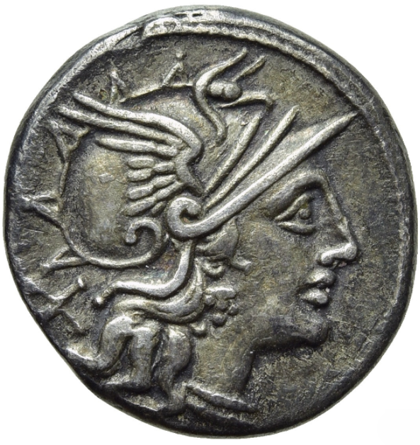 GENS SAUFEIA. LUCIUS SAUFEIUS. Denario (152 a.C.). Roma. MBC