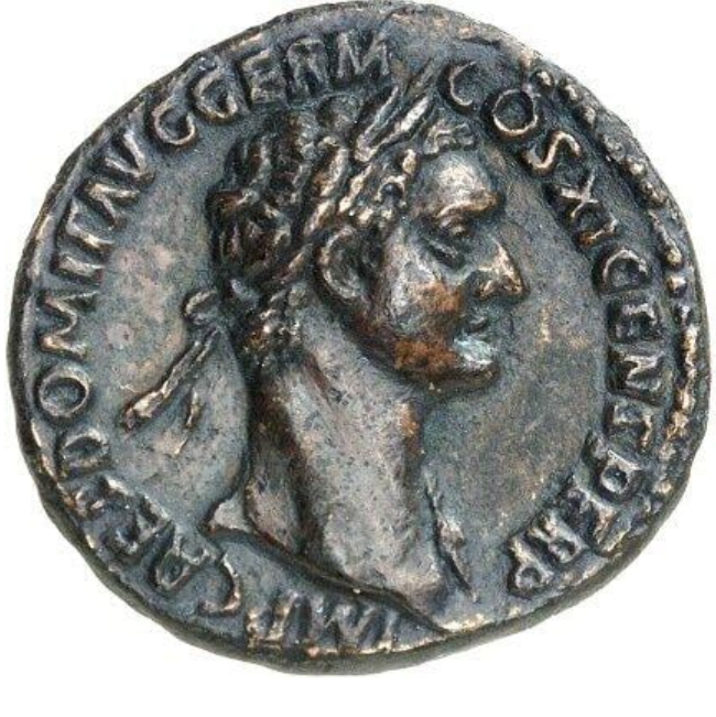 DOMICIANO, Augusto 81-96. As Diosa MONETA en reverso. RIC 417 . Buen ejemplar. MBC