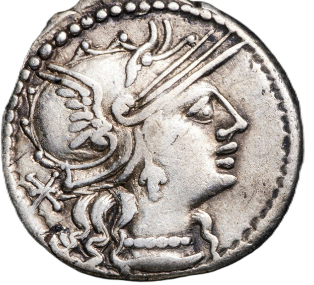 GENS MINUCIA (133 a.C.). Denario. L. Minucius