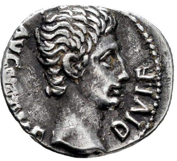 Augusto. Denario. 15-13 a.C. Lugdunum.  (Ric-167a). MBC+