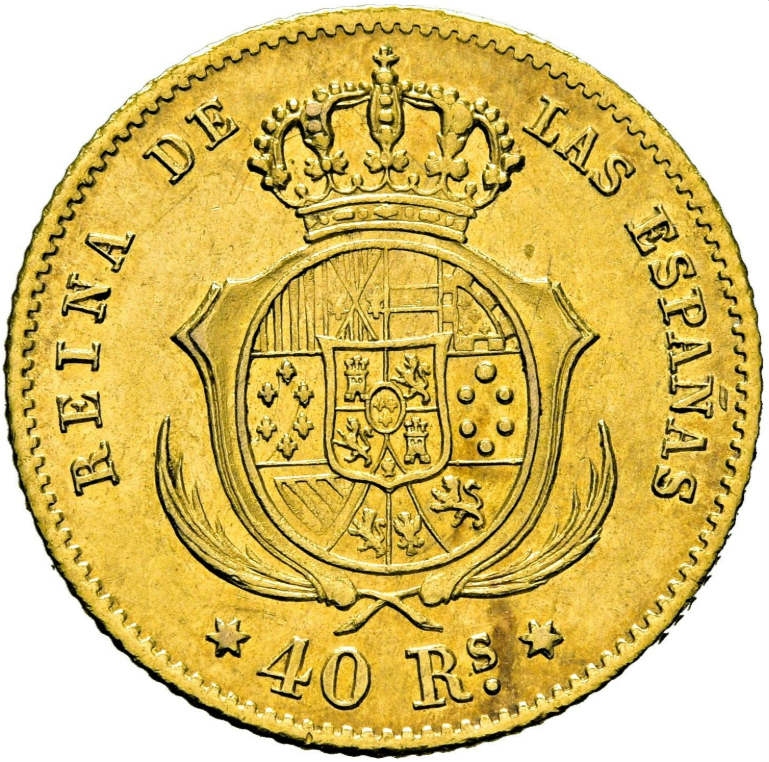 ISABEL II. Madrid. 40 reales. 1862. EBC/EBC+ brillo original. Excelente ejemplar