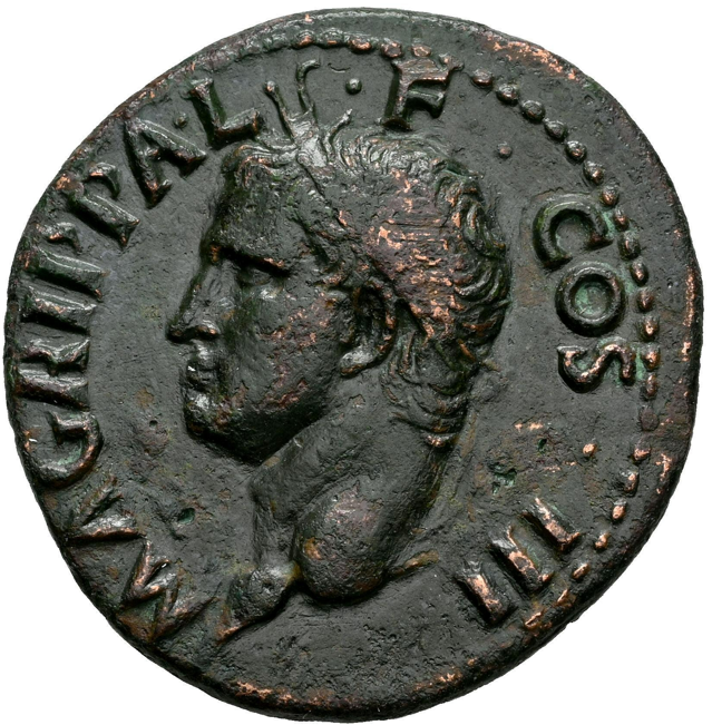 AGRIPPA. As. 37-41 d.C. Roma. (Ric-I 58). MBC+/MBC