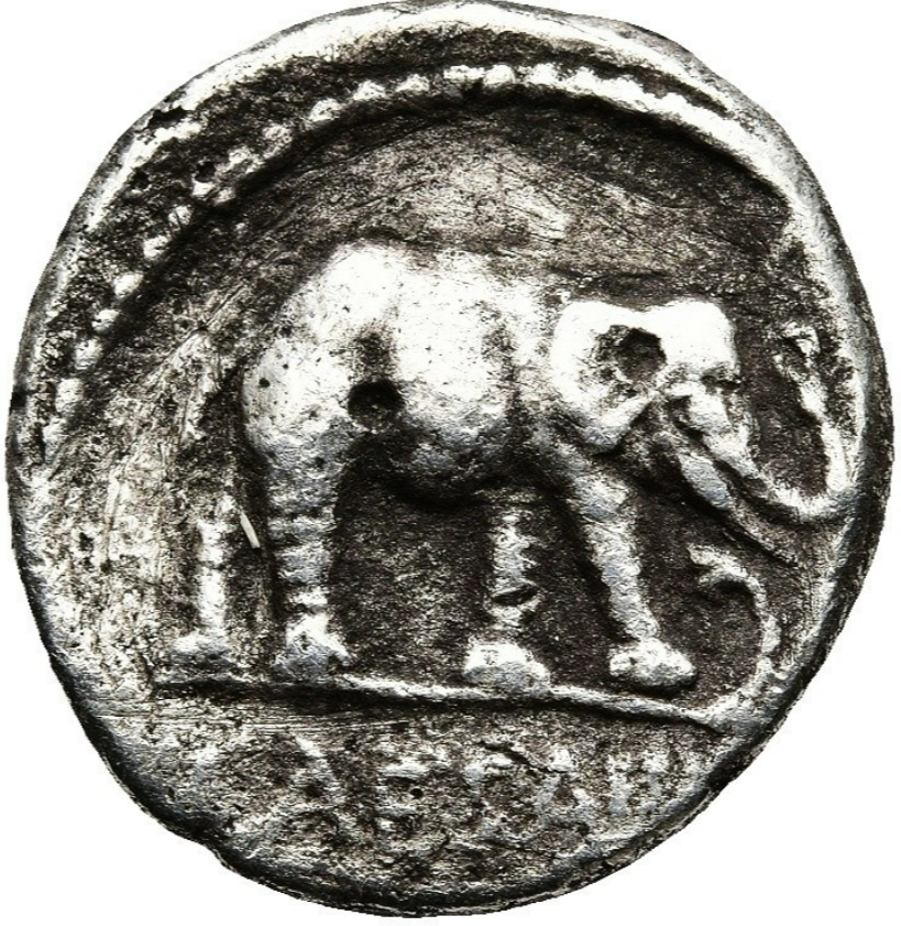 JULIO CÉSAR. Denario (49 a.C.). Ceca militar itinerante con César.