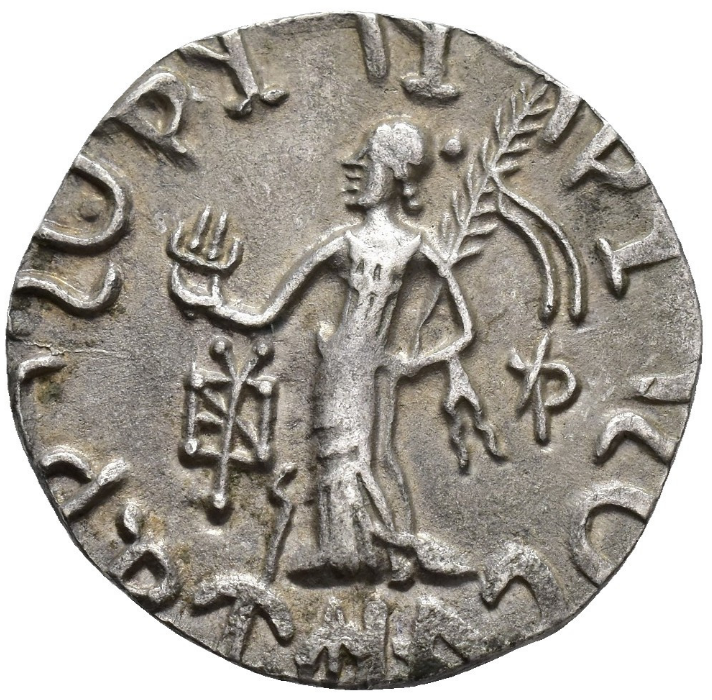 AZILISES (57-35 a.C.). Tetradracma. MBC+