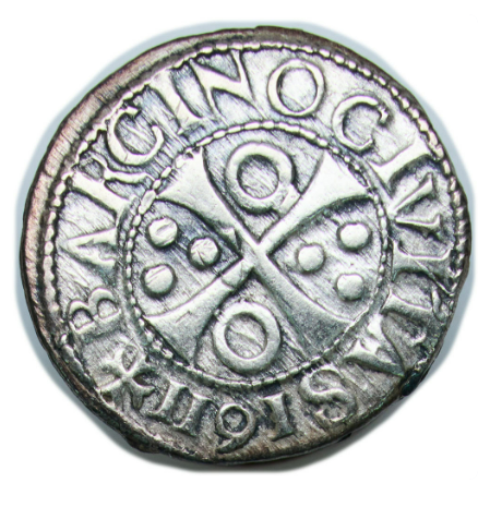 Felipe III (1598-1621). Moneda de ½ croat de plata. Barcelona 1611 (cruz pequeña).