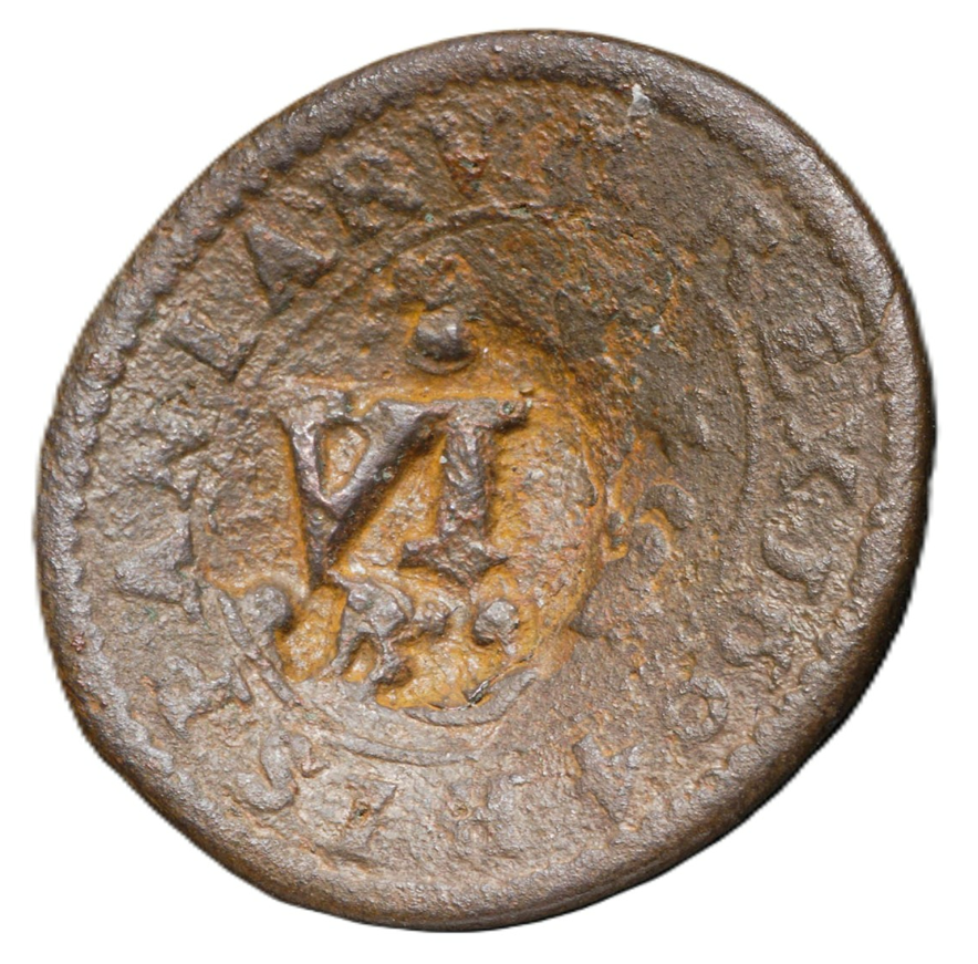 Felipe IV. Resello de Burgos de 6 Maravedís.1642