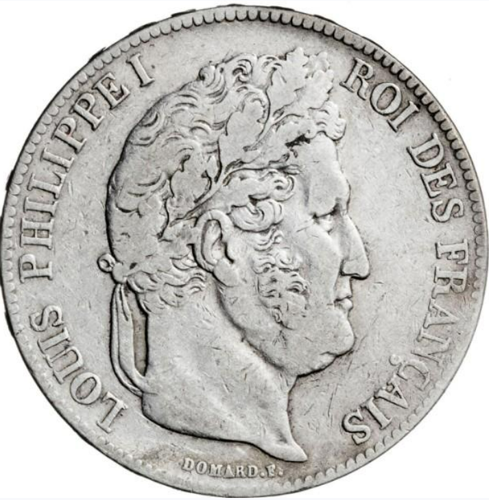 Francia. 5 Francos de plata (24,77 gr) de Luis Felipe I. 1838