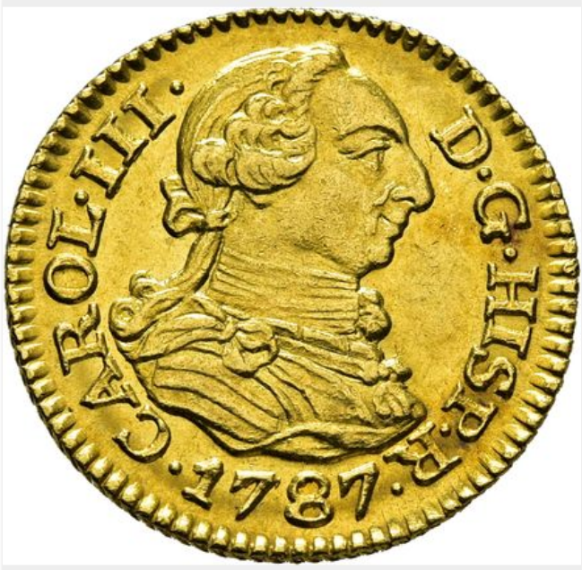 CARLOS III. Madrid. 1/2 escudo. 1787.  EBC+/SC- brillo original. Tono. Muy buen ejemplar.