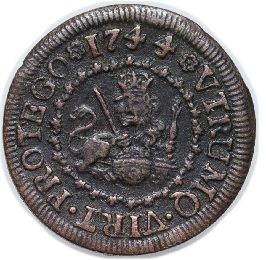 FELIPE V. 2 maravedís. Segovia. 1744