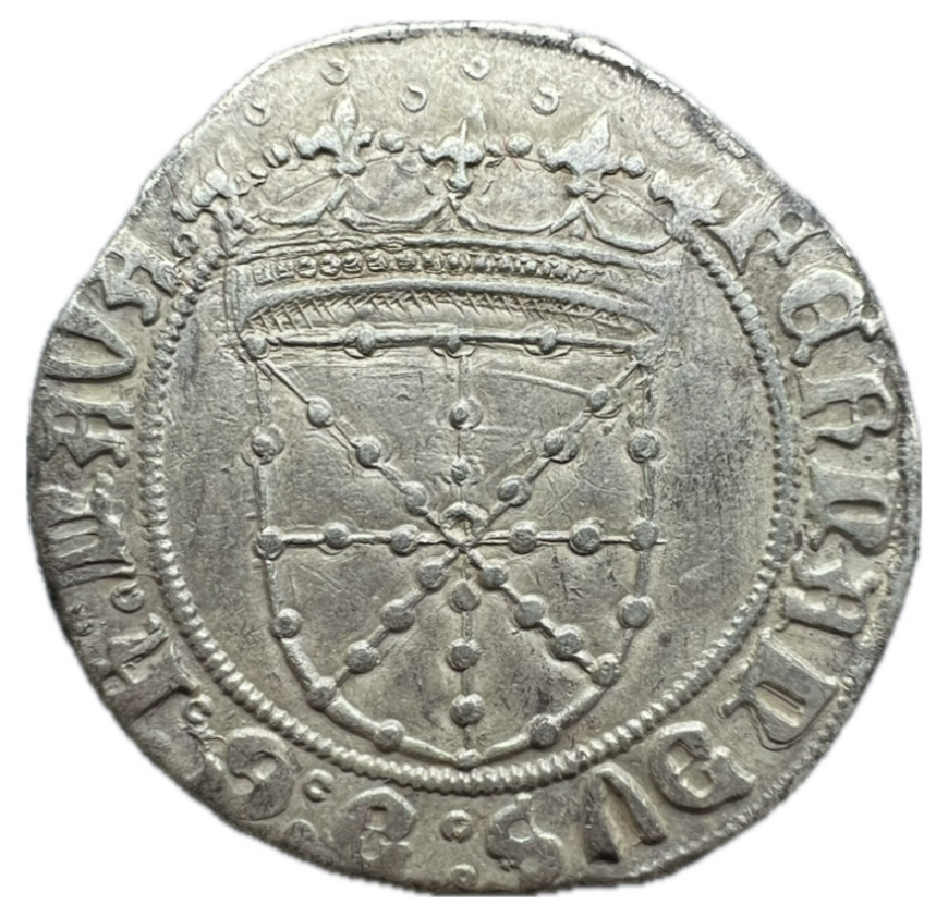 Fernando I de Navarra, II de Aragón. (1512-1516). 1 real. Navarra. MBC+/MBC. Muy rara